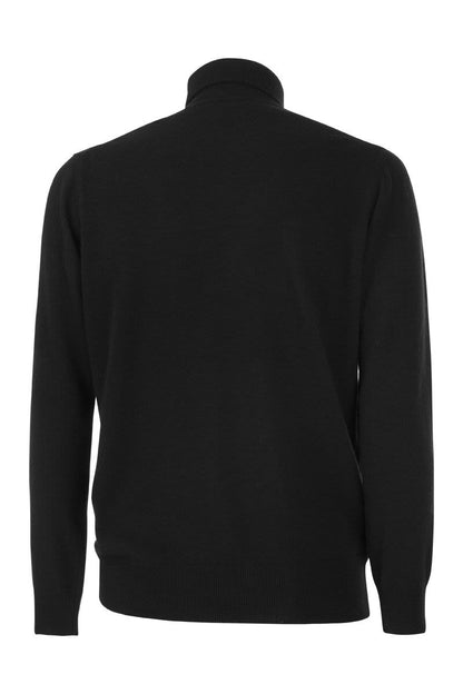 Diabolik turtleneck sweater in cashmere blend - VOGUERINI
