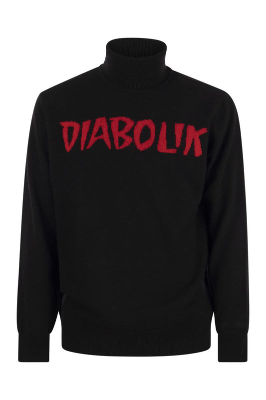 DIABOLIK wool and cashmere blend turtleneck sweater - VOGUERINI