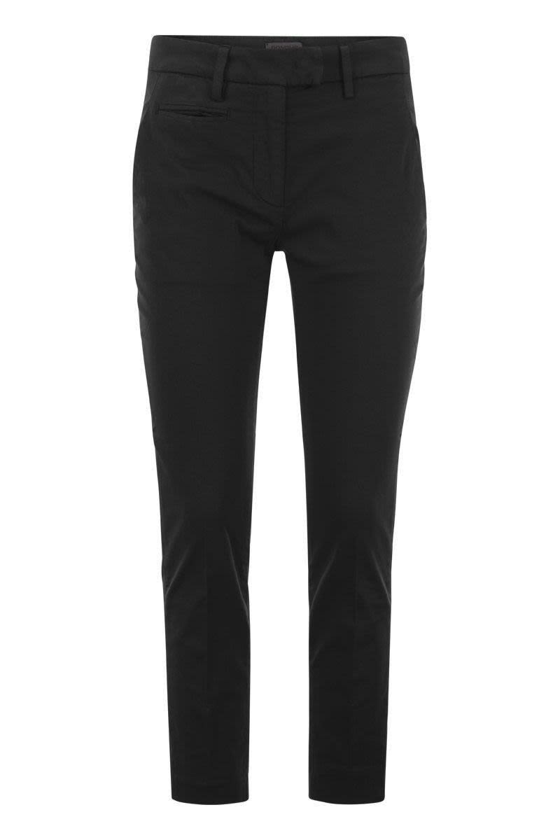 PERFECT - Slim fit pants in modal and cotton - VOGUERINI