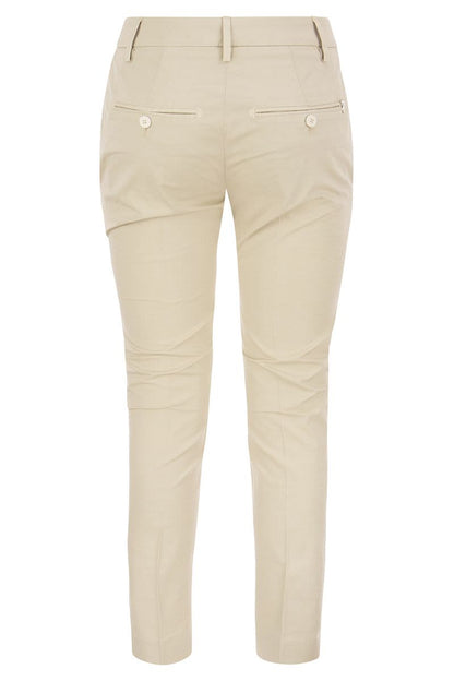 PERFECT - Slim-fit Cotton Gabardine Trousers - VOGUERINI