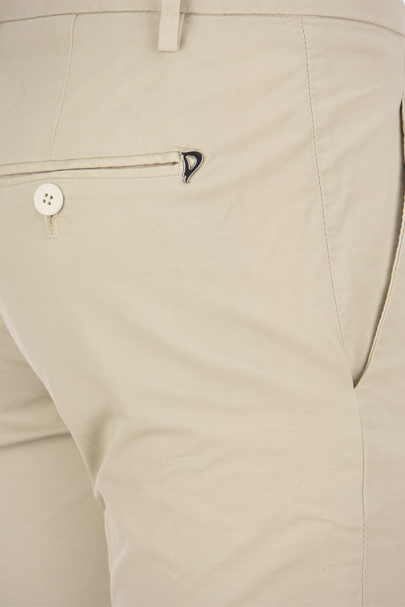 PERFECT - Slim-fit Cotton Gabardine Trousers - VOGUERINI