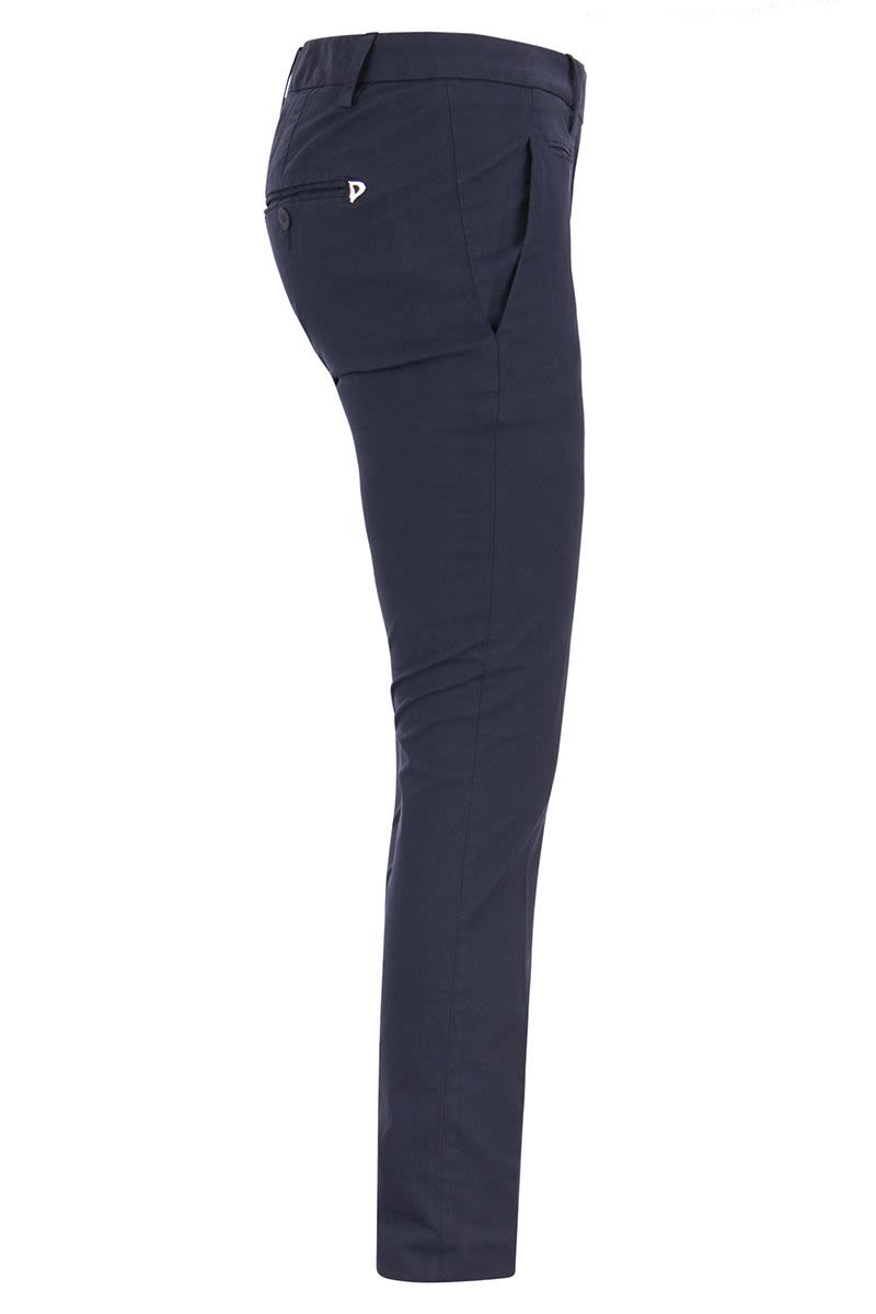 PERFECT - Slim-fit Cotton Gabardine Trousers - VOGUERINI