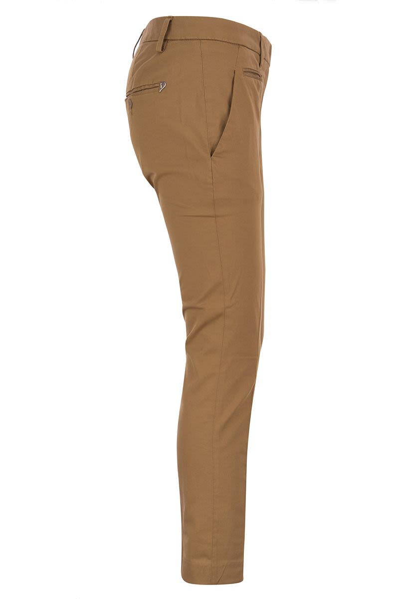 PERFECT - Slim-fit Cotton Gabardine Trousers - VOGUERINI