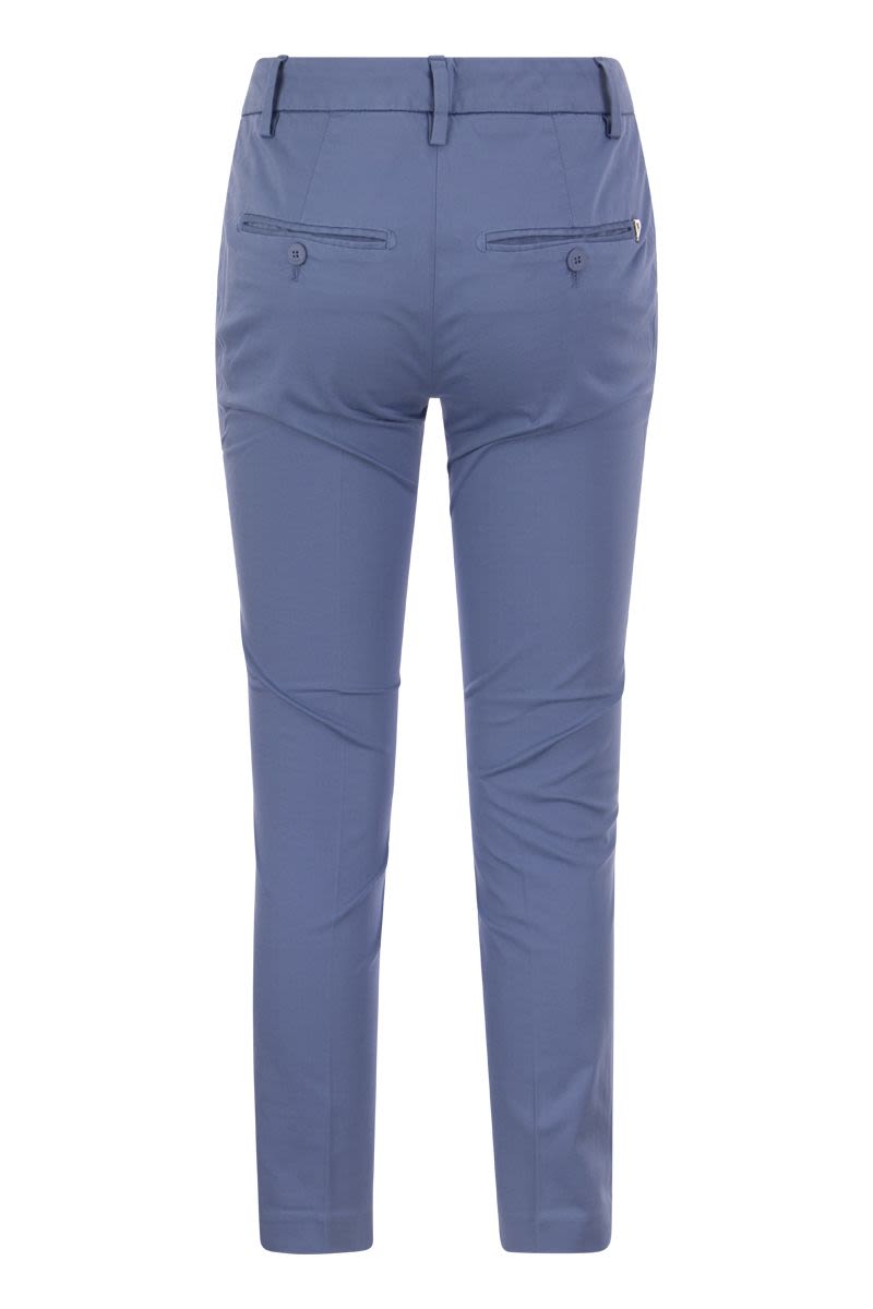 PERFECT - Slim-fit Cotton Gabardine Trousers - VOGUERINI