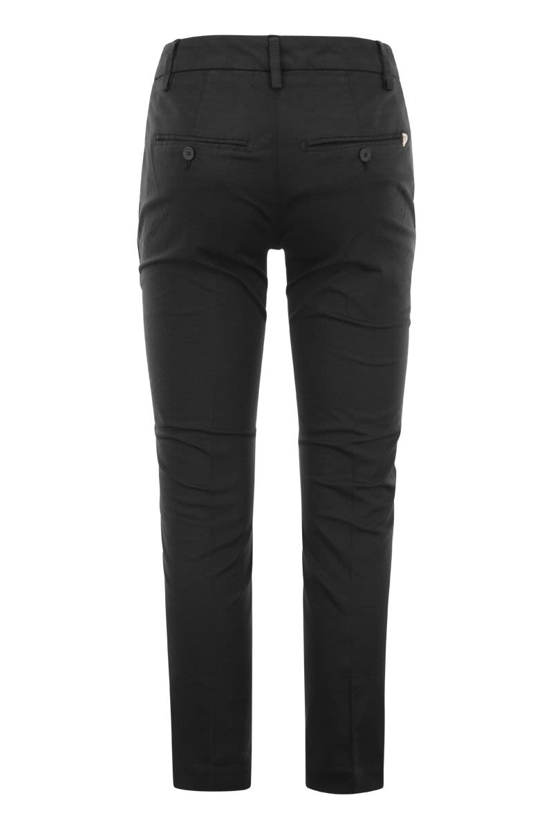 PERFECT - Slim-fit Cotton Gabardine Trousers - VOGUERINI