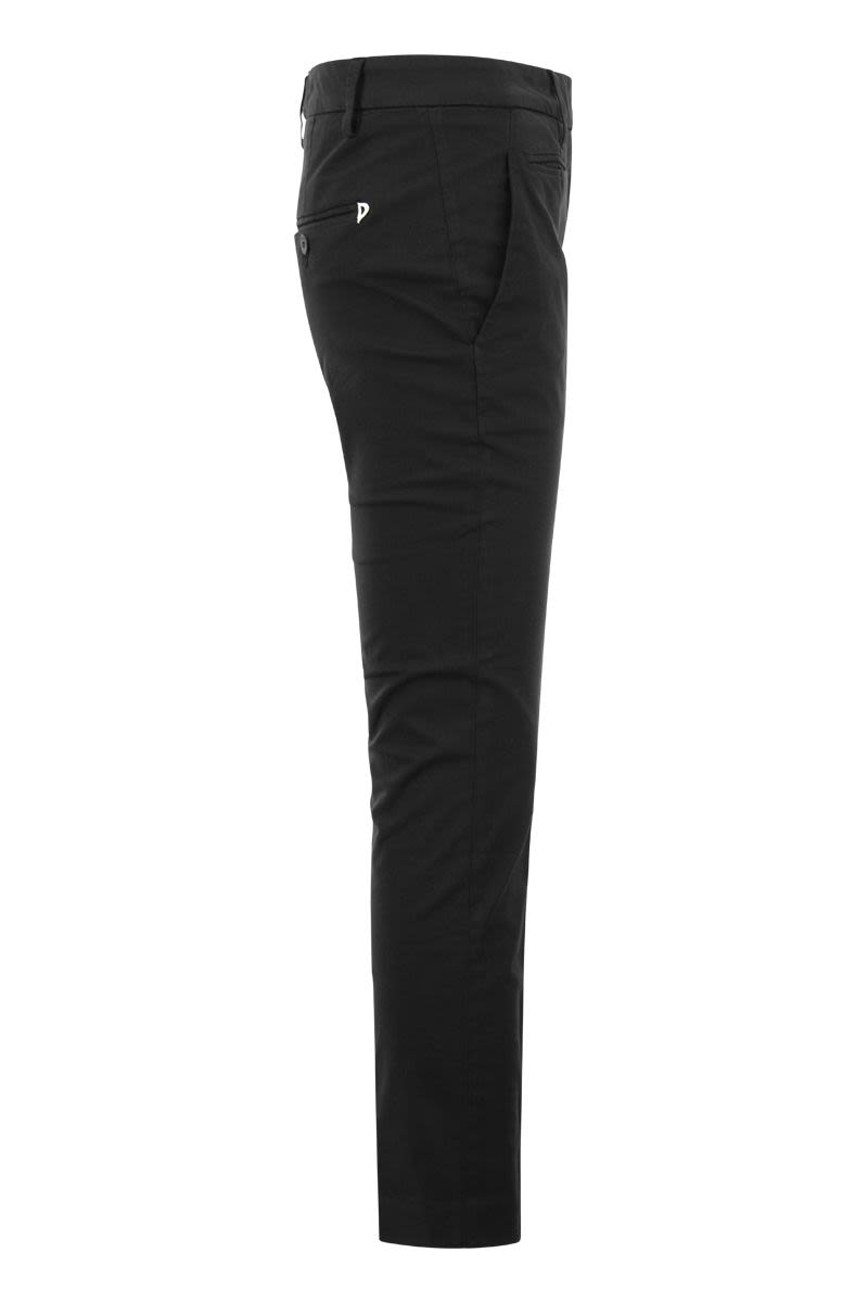 PERFECT - Slim-fit Cotton Gabardine Trousers - VOGUERINI