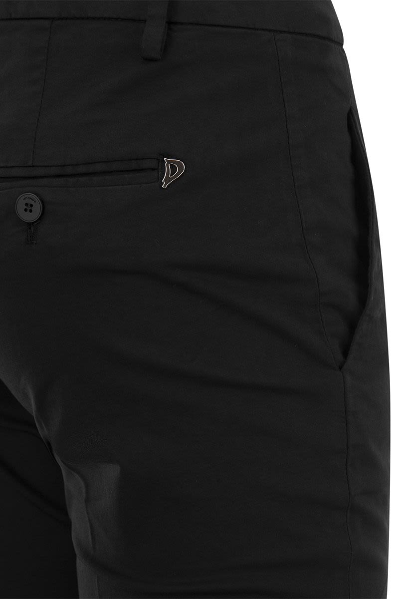 PERFECT - Slim-fit Cotton Gabardine Trousers - VOGUERINI