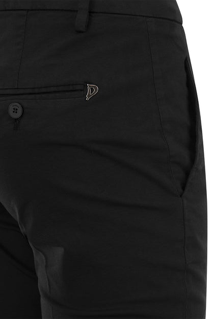 PERFECT - Slim-fit Cotton Gabardine Trousers - VOGUERINI