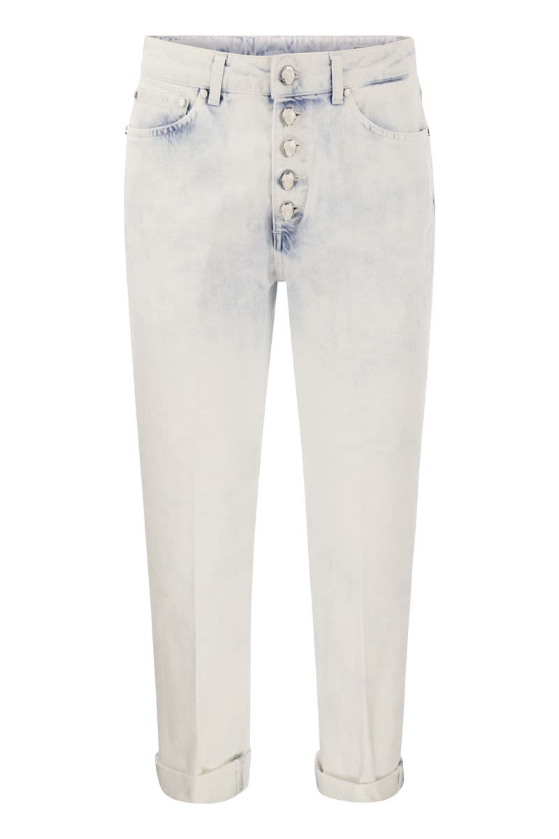 KOONS - Loose jeans with jewelled buttons - VOGUERINI