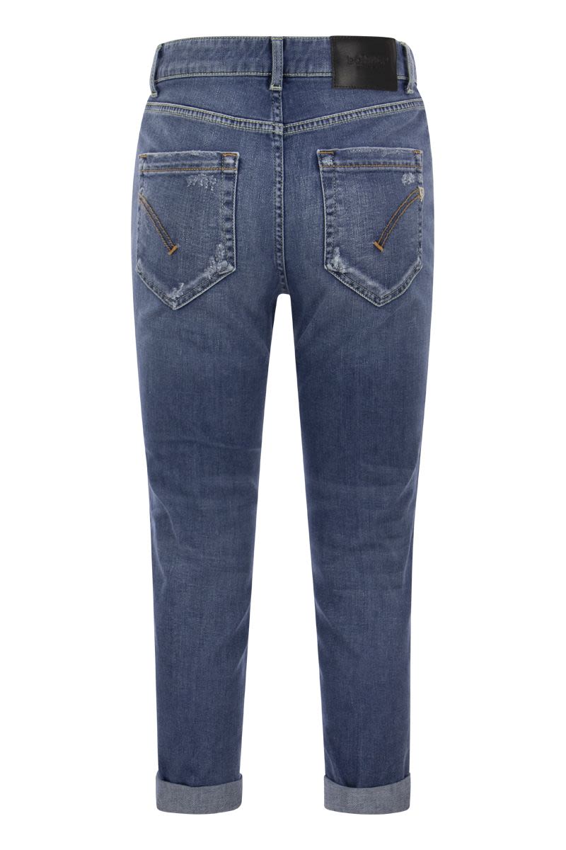 KOONS - Loose jeans with jewelled buttons - VOGUERINI