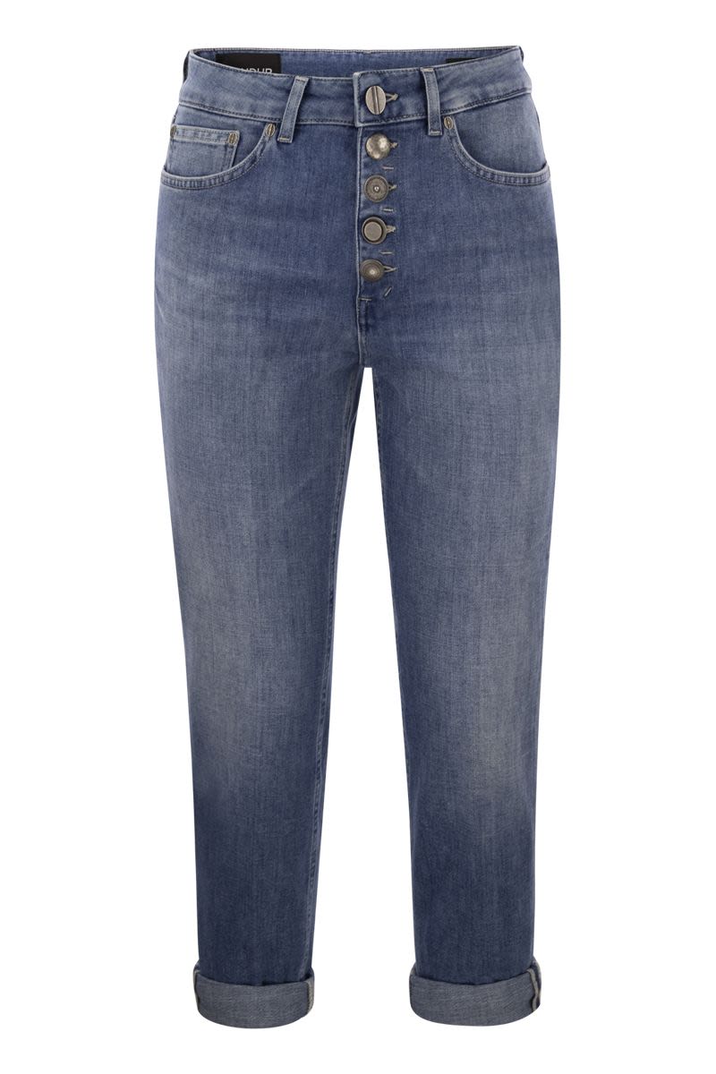 KOONS - Loose jeans with jewelled buttons - VOGUERINI