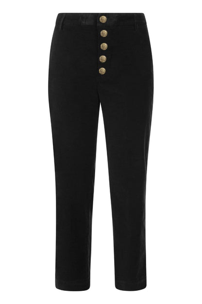 NIMA - Loose velvet trousers - VOGUERINI