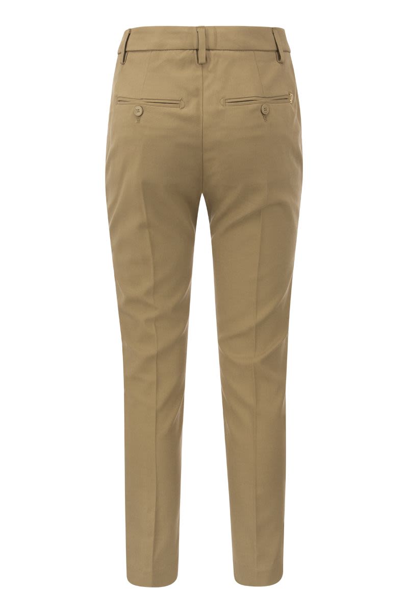 CARMEN - Slim gabardine lyocell trousers - VOGUERINI