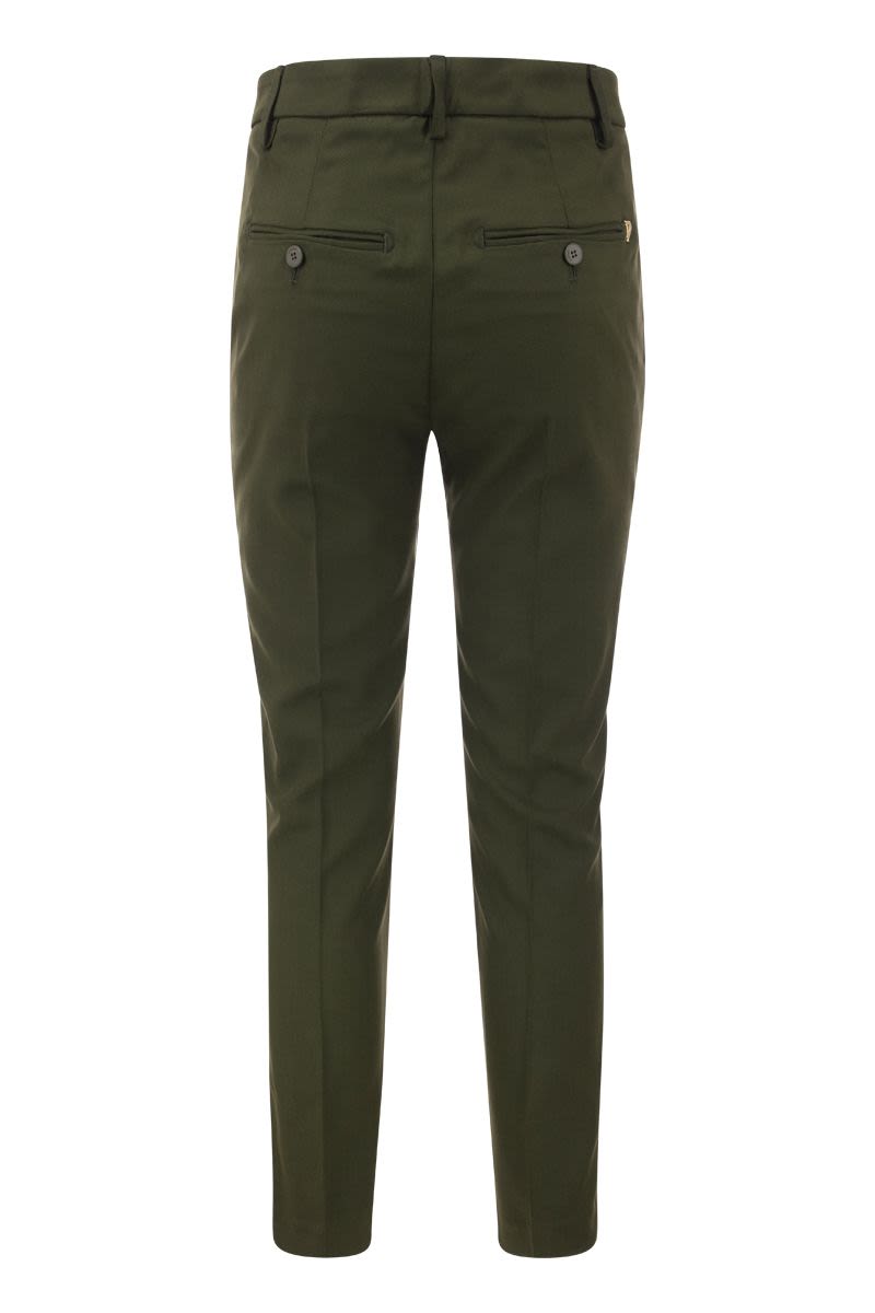 CARMEN - Slim gabardine lyocell trousers - VOGUERINI