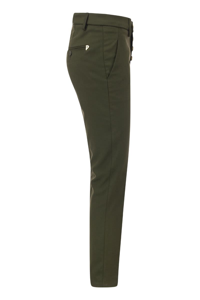 CARMEN - Slim gabardine lyocell trousers - VOGUERINI