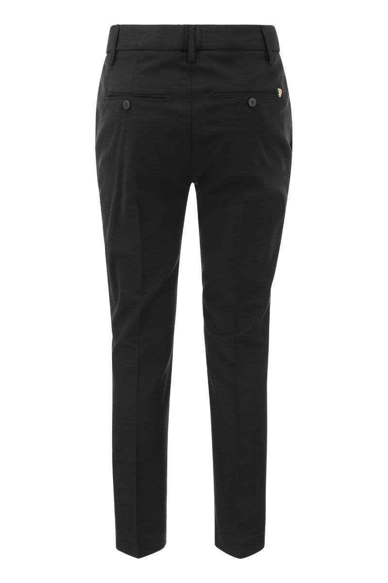 CARMEN - Slim gabardine lyocell trousers - VOGUERINI