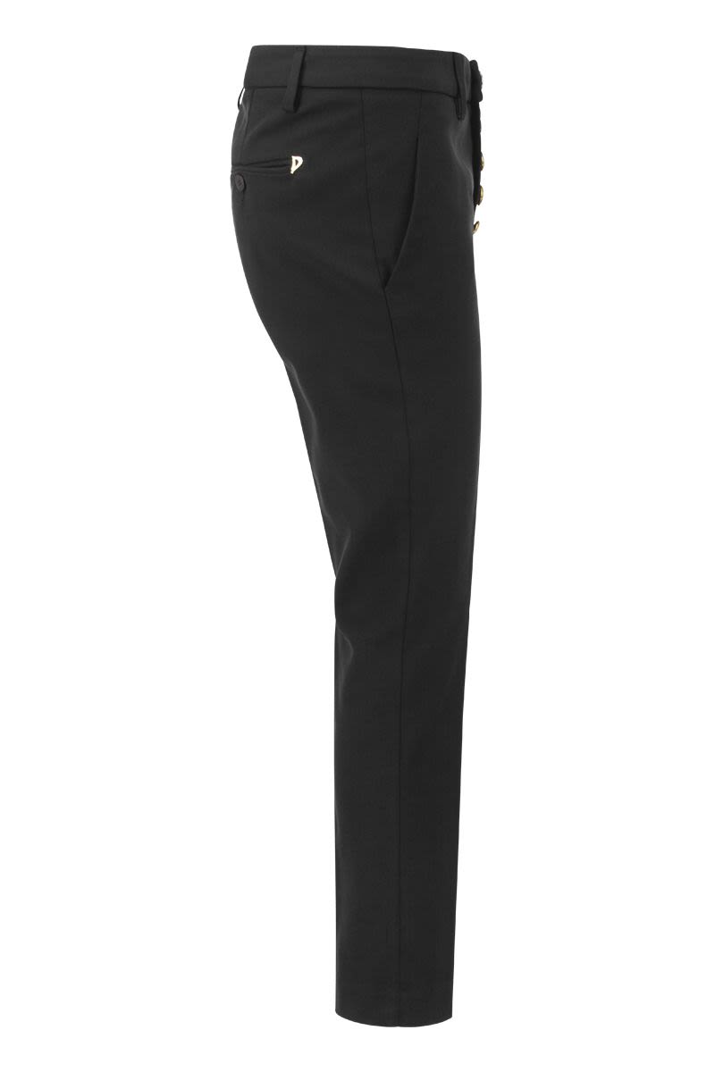 CARMEN - Slim gabardine lyocell trousers - VOGUERINI