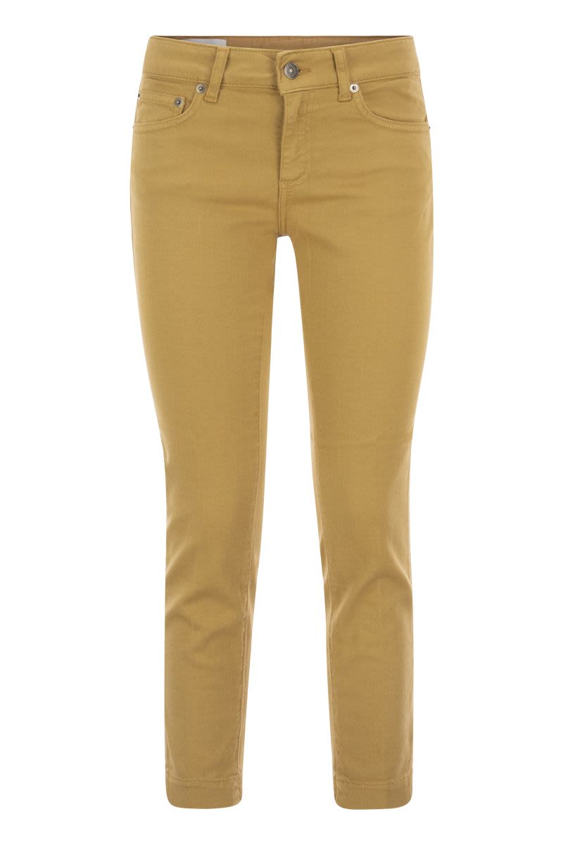 Rose cropped stretch cotton trousers - VOGUERINI