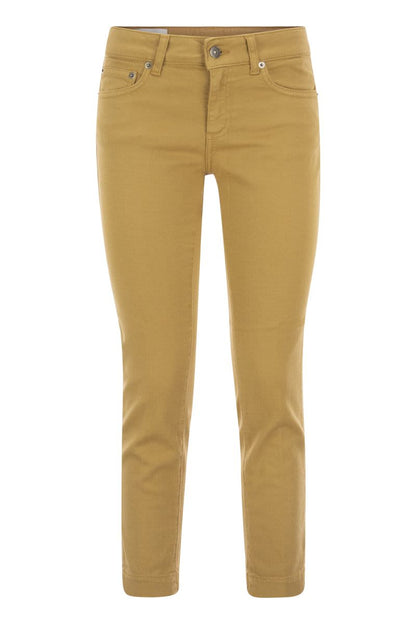 Rose cropped stretch cotton trousers - VOGUERINI
