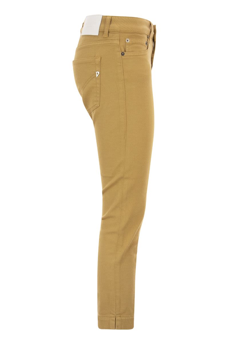 Rose cropped stretch cotton trousers - VOGUERINI