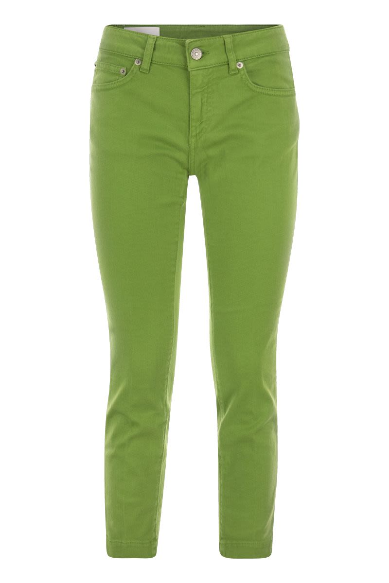 Rose cropped stretch cotton trousers - VOGUERINI