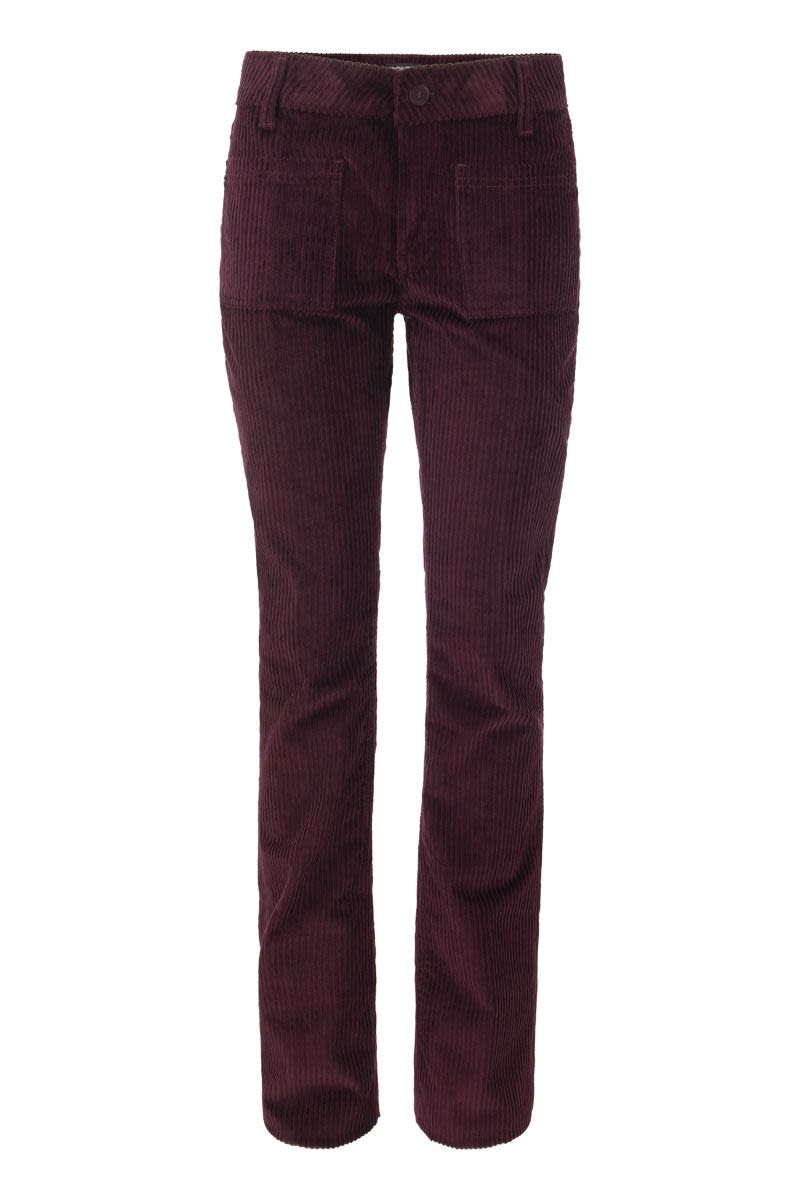 NEWMOLLY - Velvet bootcut trousers - VOGUERINI