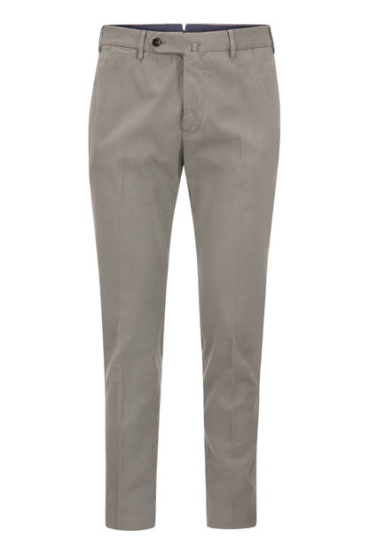 Super Slim Cotton Trousers - VOGUERINI