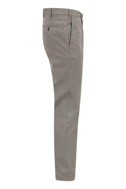 Super Slim Cotton Trousers - VOGUERINI