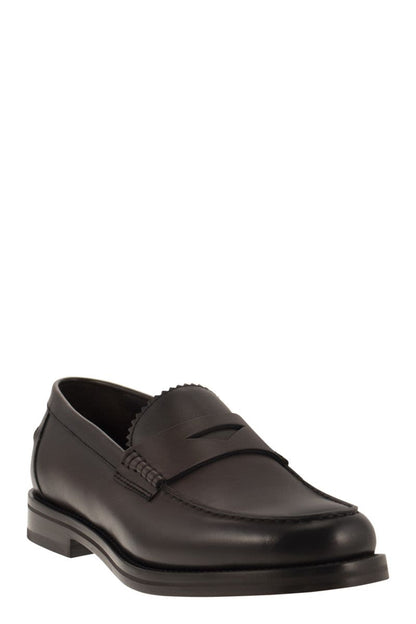 Leather penny loafer - VOGUERINI