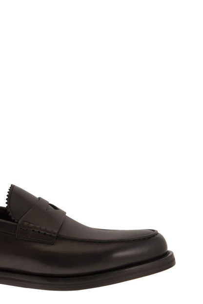 Leather penny loafer - VOGUERINI