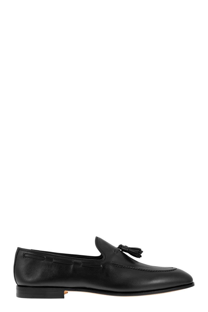 Brushed Calf Leather Loafer - VOGUERINI