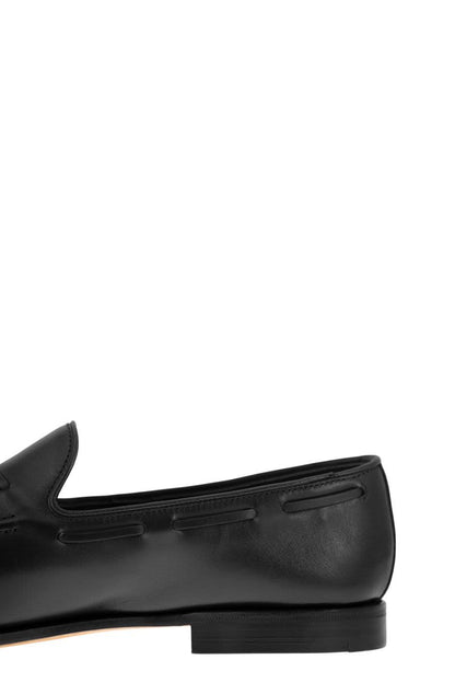 Brushed Calf Leather Loafer - VOGUERINI