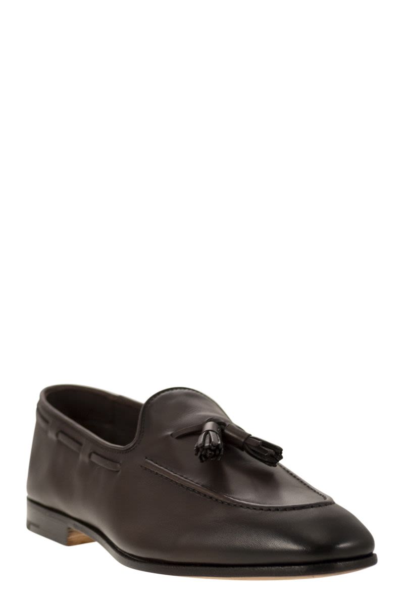 Brushed Calf Leather Loafer - VOGUERINI