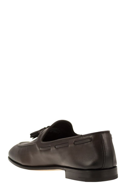 Brushed Calf Leather Loafer - VOGUERINI