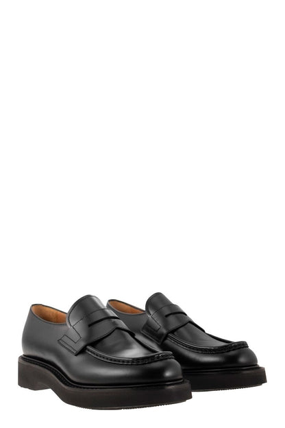 LYNTON - Semi-gloss calfskin moccasin - VOGUERINI