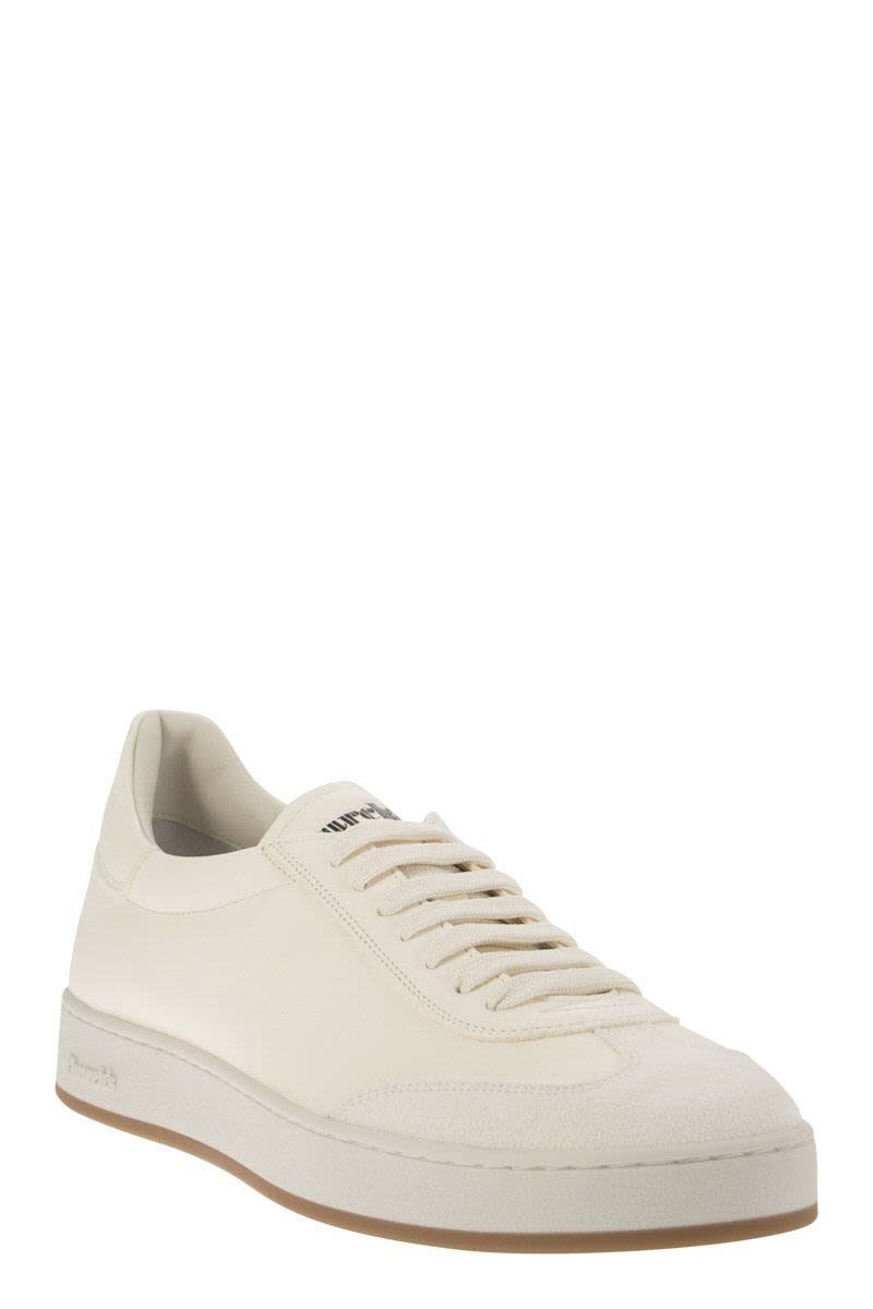 LARGS - Suede and Deerskin Sneaker - VOGUERINI