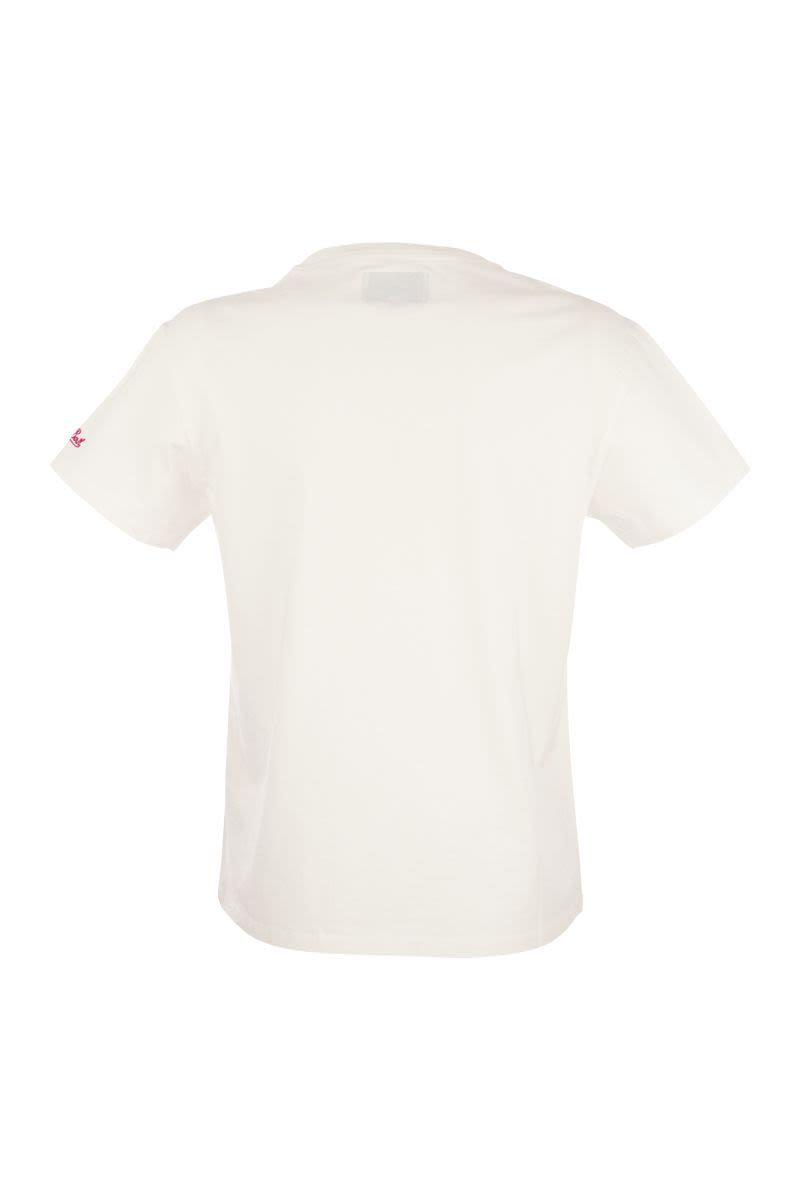 T-shirt with PERFECTLY IMPERFECT embroidery on chest - VOGUERINI