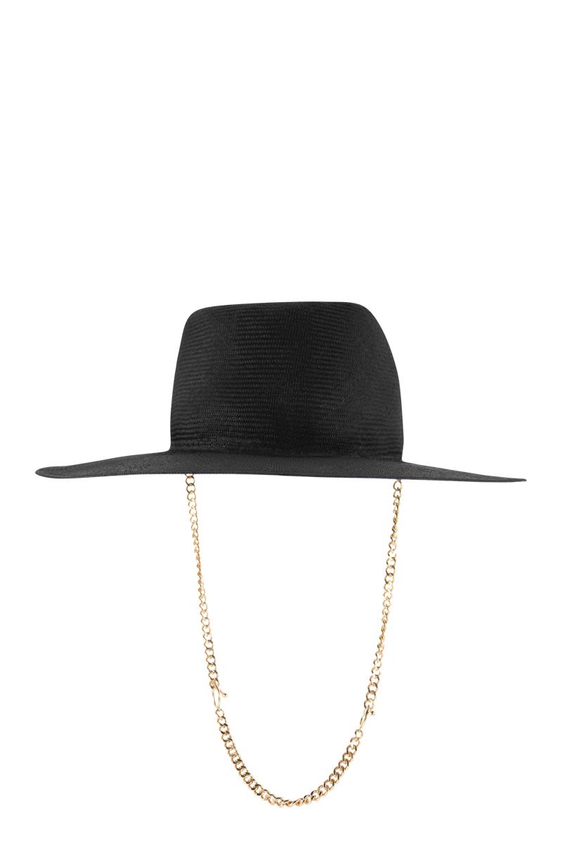FEDORA - Hat with chain strap - VOGUERINI