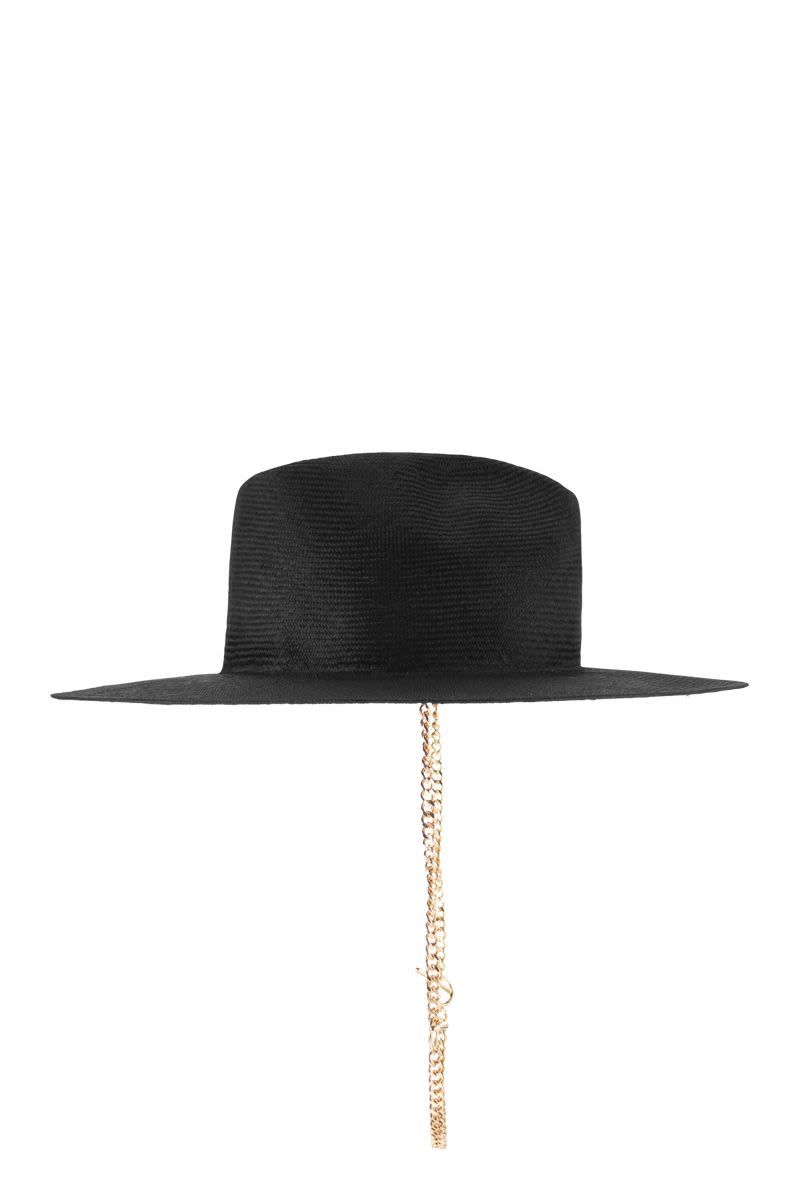 FEDORA - Hat with chain strap - VOGUERINI