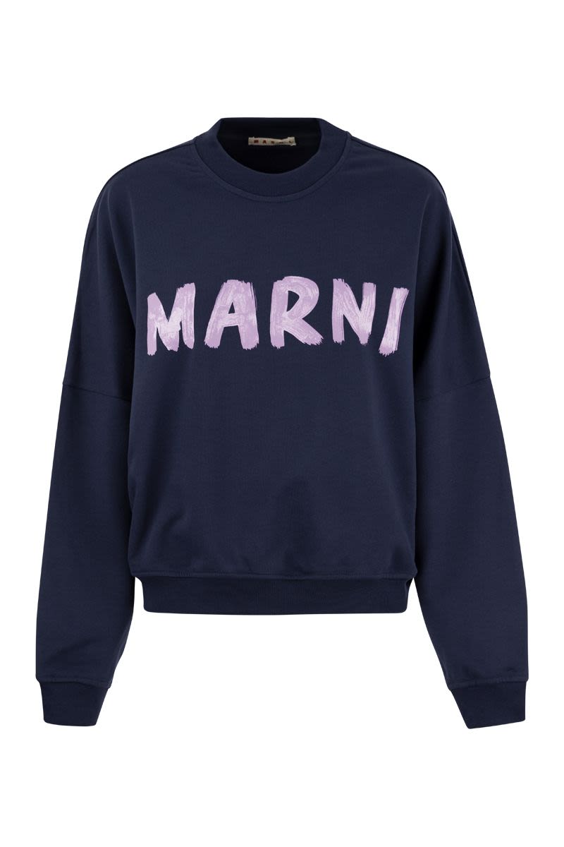 Cotton sweatshirt with print - VOGUERINI