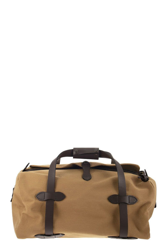 DUFFLE - Small duffle bag with leather trim - VOGUERINI