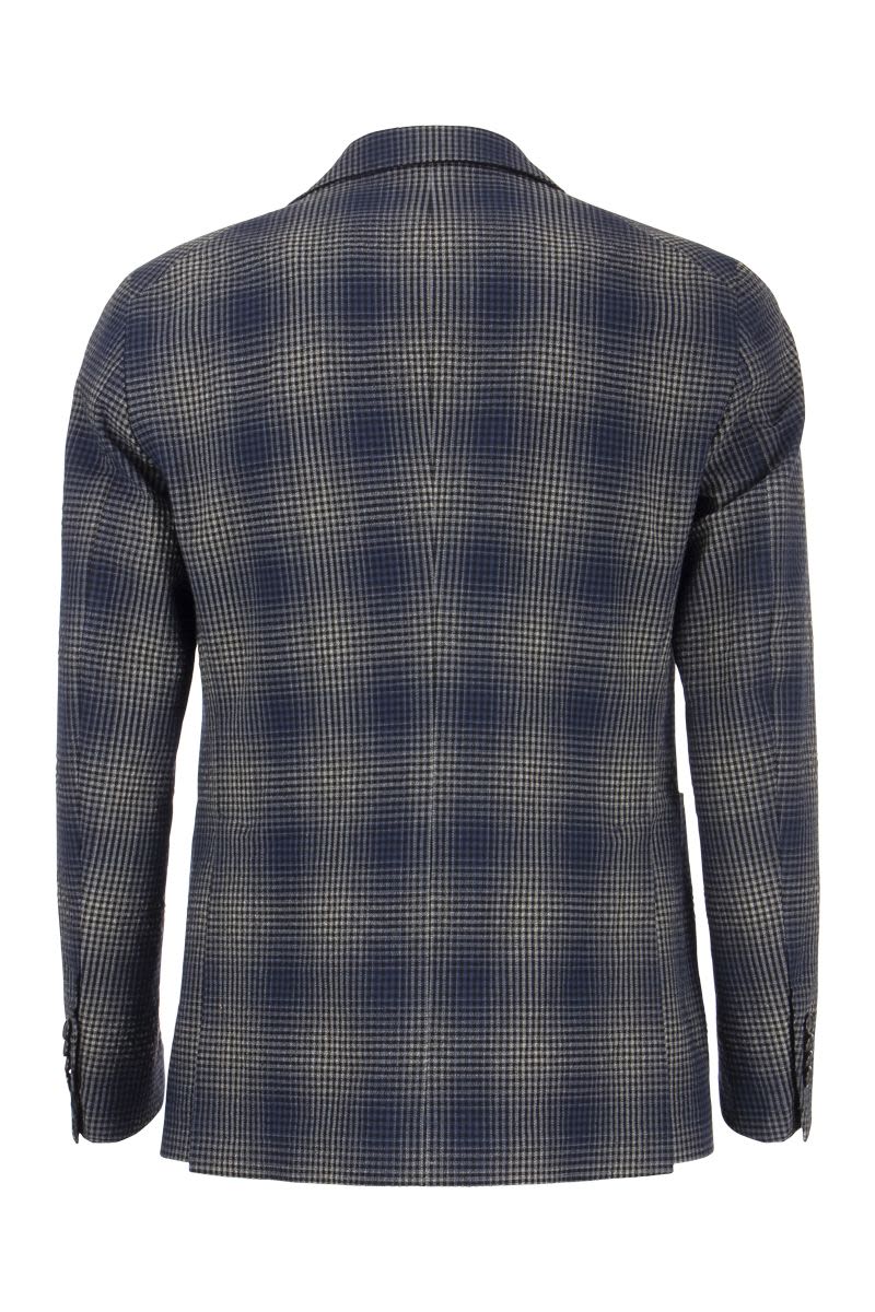 Cotton jacket with faded Tartan pattern - VOGUERINI