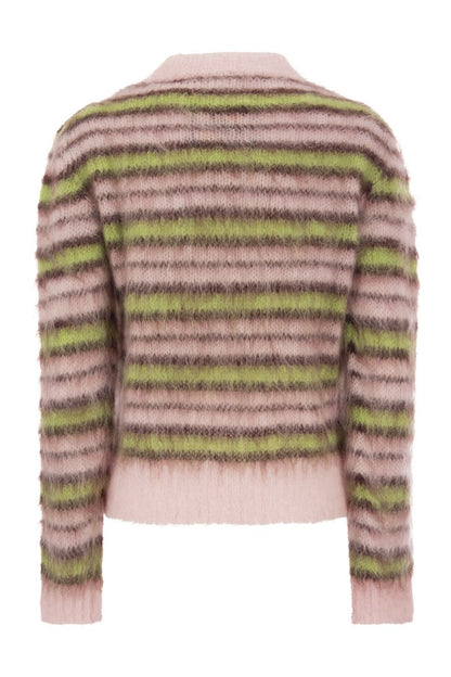 Striped mohair and wool pullover - VOGUERINI