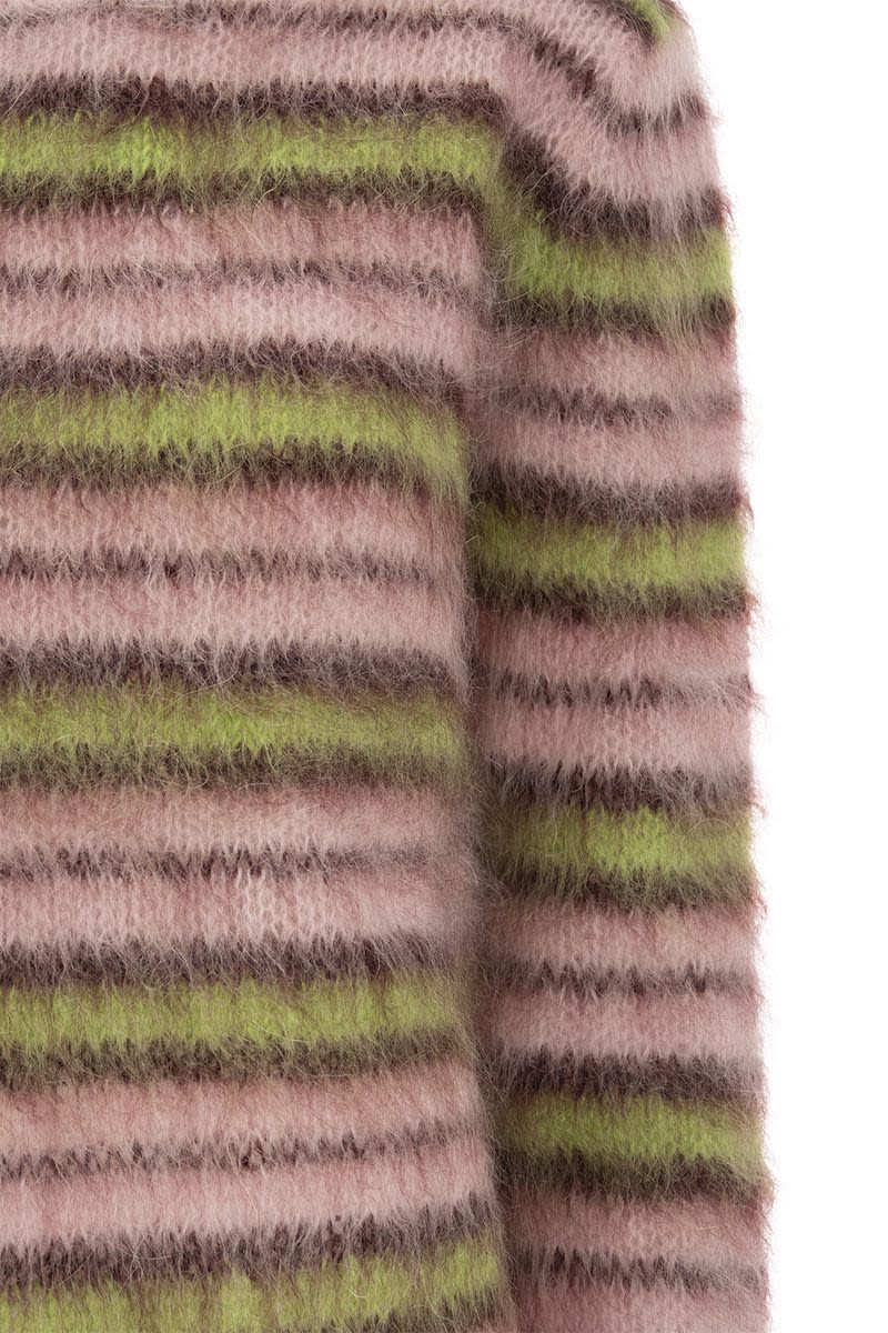 Striped mohair and wool pullover - VOGUERINI