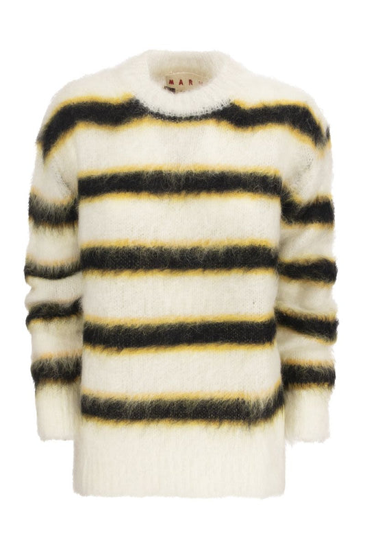 Gauze-effect mohair pullover - VOGUERINI