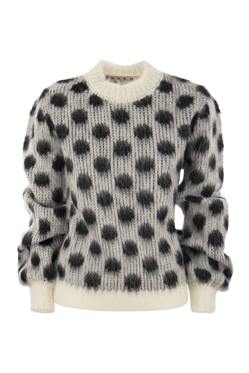 Brushed Mohair sweater with polka dots - VOGUERINI