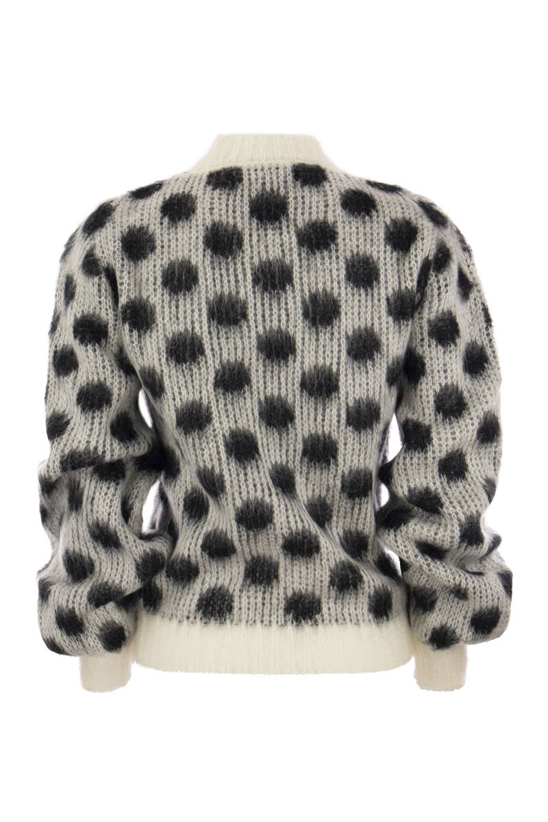 Brushed Mohair sweater with polka dots - VOGUERINI