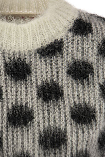 Brushed Mohair sweater with polka dots - VOGUERINI