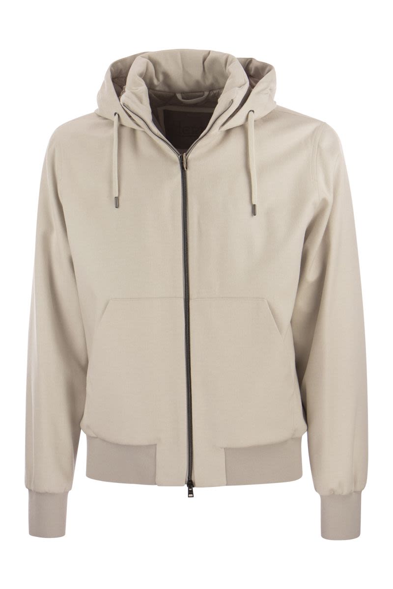 Cashmere and silk hooded jacket - VOGUERINI