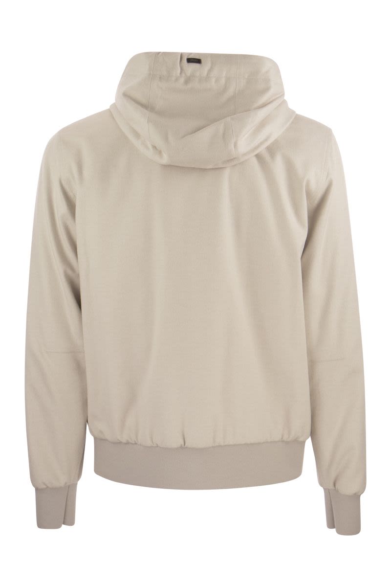 Cashmere and silk hooded jacket - VOGUERINI